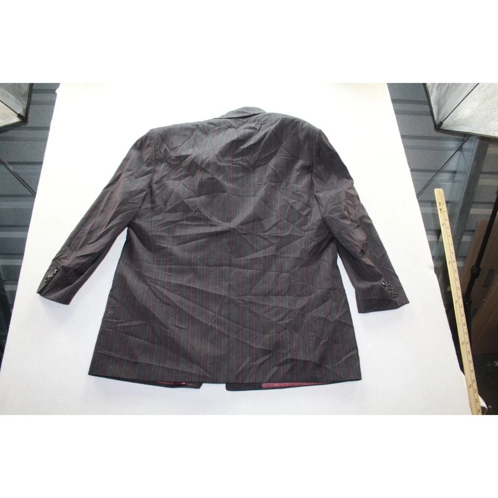 Luca Bertoni Blazer Mens XL Gray Good Pinstripe Wool 3-Button Notched Lapel